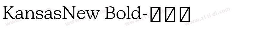 KansasNew Bold字体转换